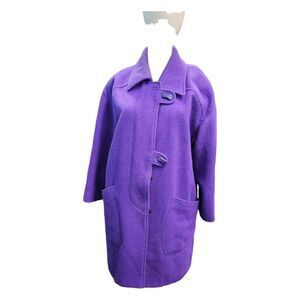 Gallery Purple Wool Dress Coat Womens Size 10 Vintage Winter